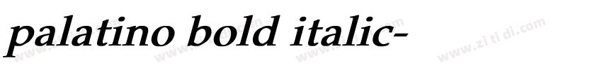 palatino bold italic字体转换